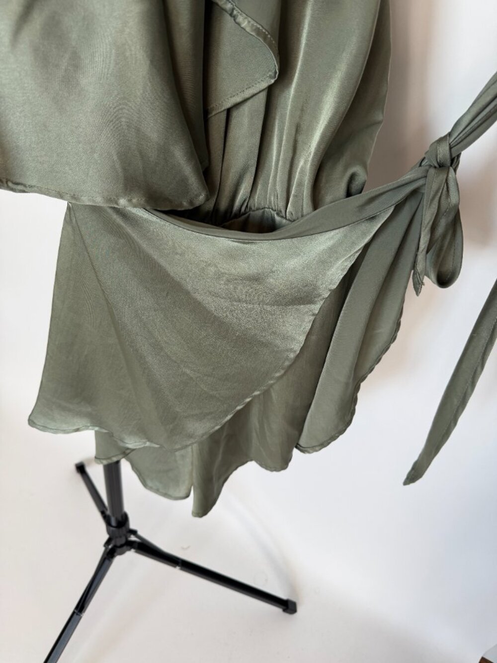 Olive Green Ruffle Romper - Picture 5 of 7